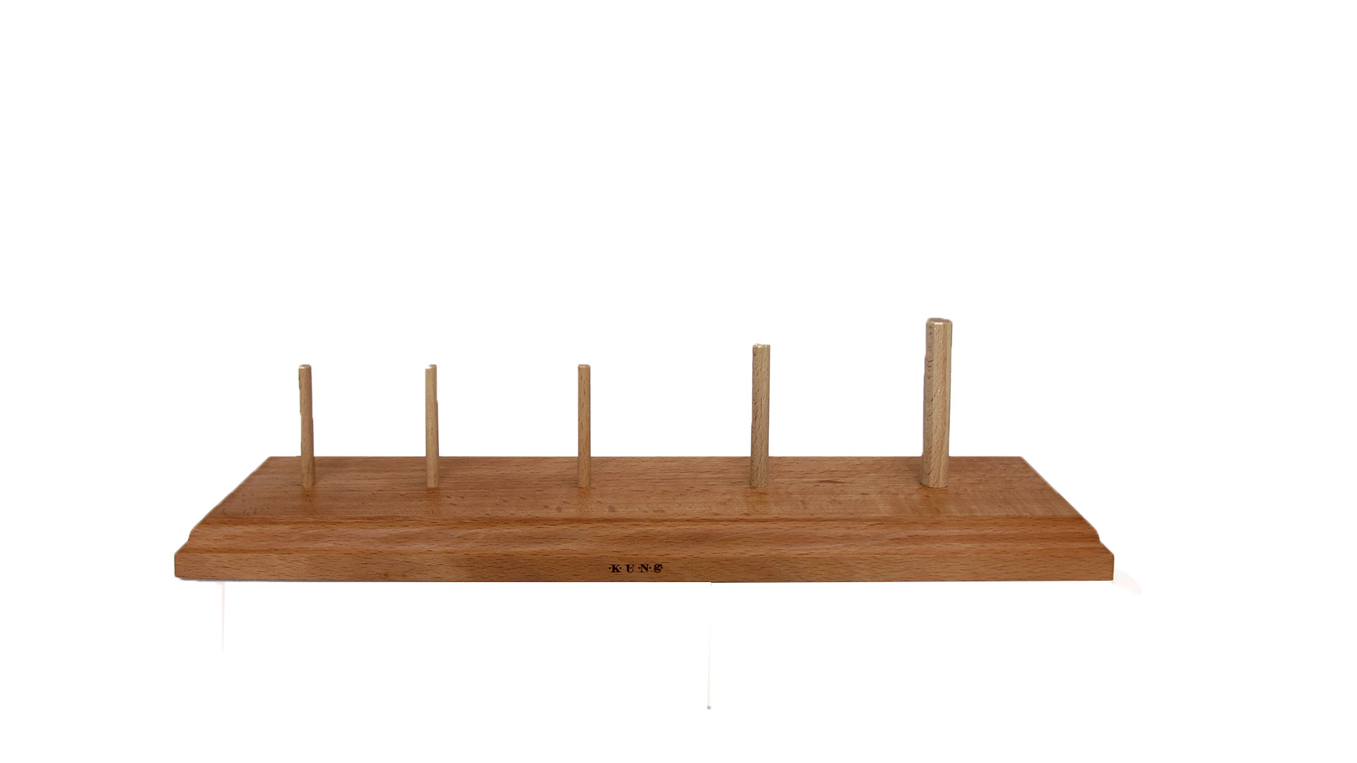 Küng, 5-piece stand (delivered with 7 pegs. Diameter: 2x 0,236 in, 4x 0,314, 1x 0,472 in)