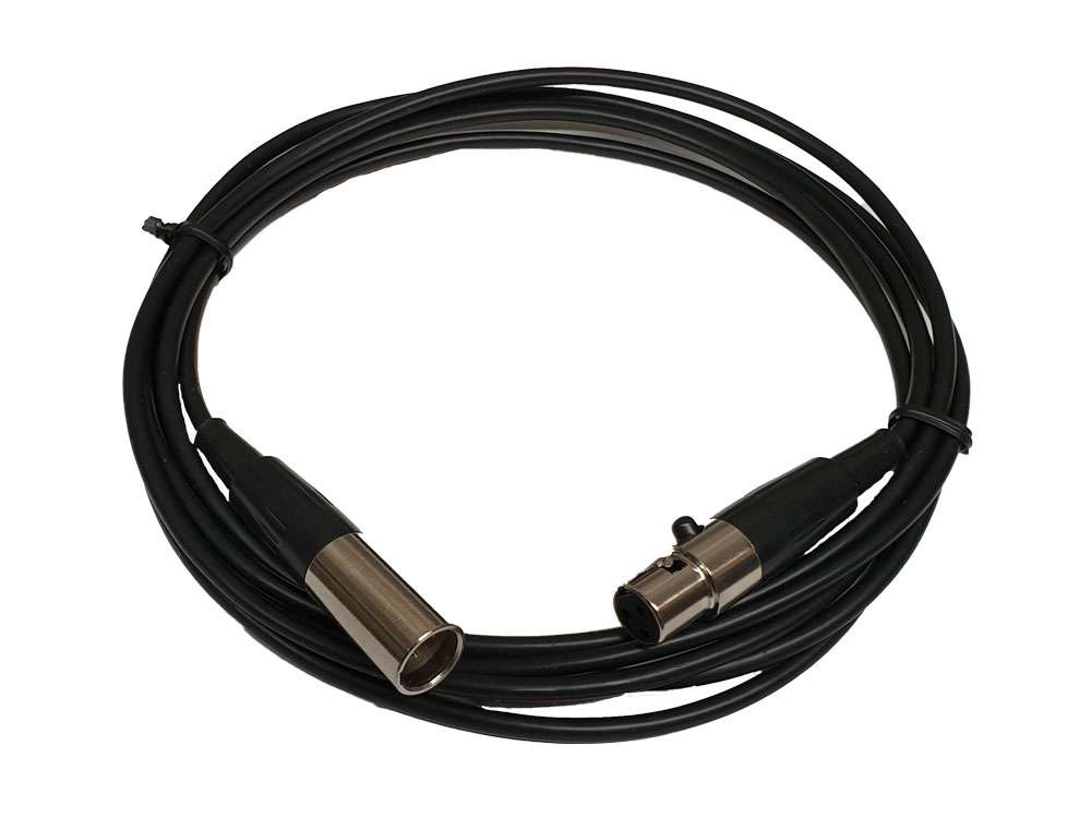 2.0m extension cable for micK. (mini XLR male/3P-M to mini XLR female/3P-F)